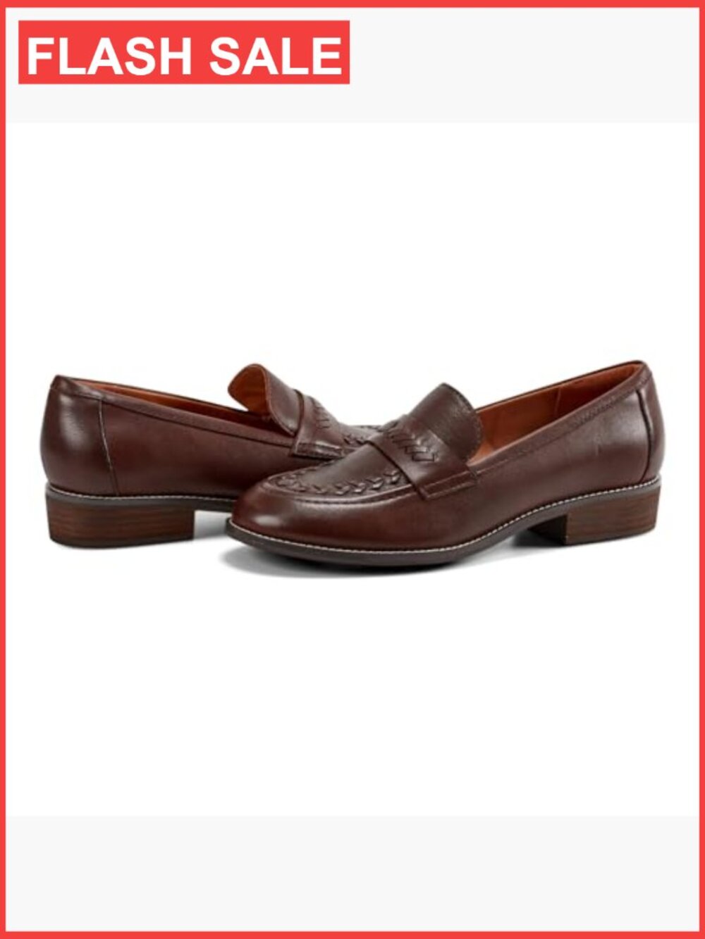 Women's Leather Loafer with Arch Support, Cushioned Heel Tab - Picture 2 of 6